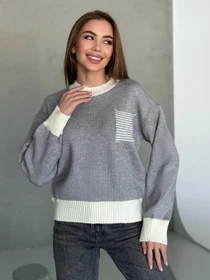 Свитры и кардиганы ISSA Plus модель WN20-561_серый Фото