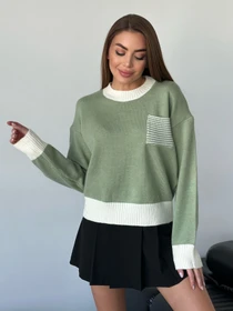 Свитры и кардиганы ISSA Plus модель WN20-561_хаки Фото