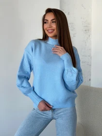 Свитры и кардиганы ISSA Plus модель WN20-563_голубой Фото
