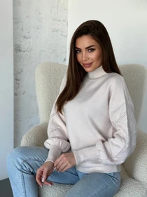Свитры и кардиганы ISSA Plus модель WN20-563_молочный Фото