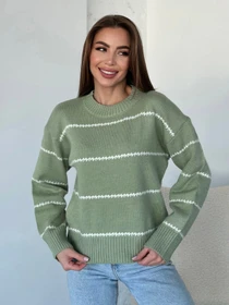 Свитры и кардиганы ISSA Plus модель WN20-564_хаки Фото