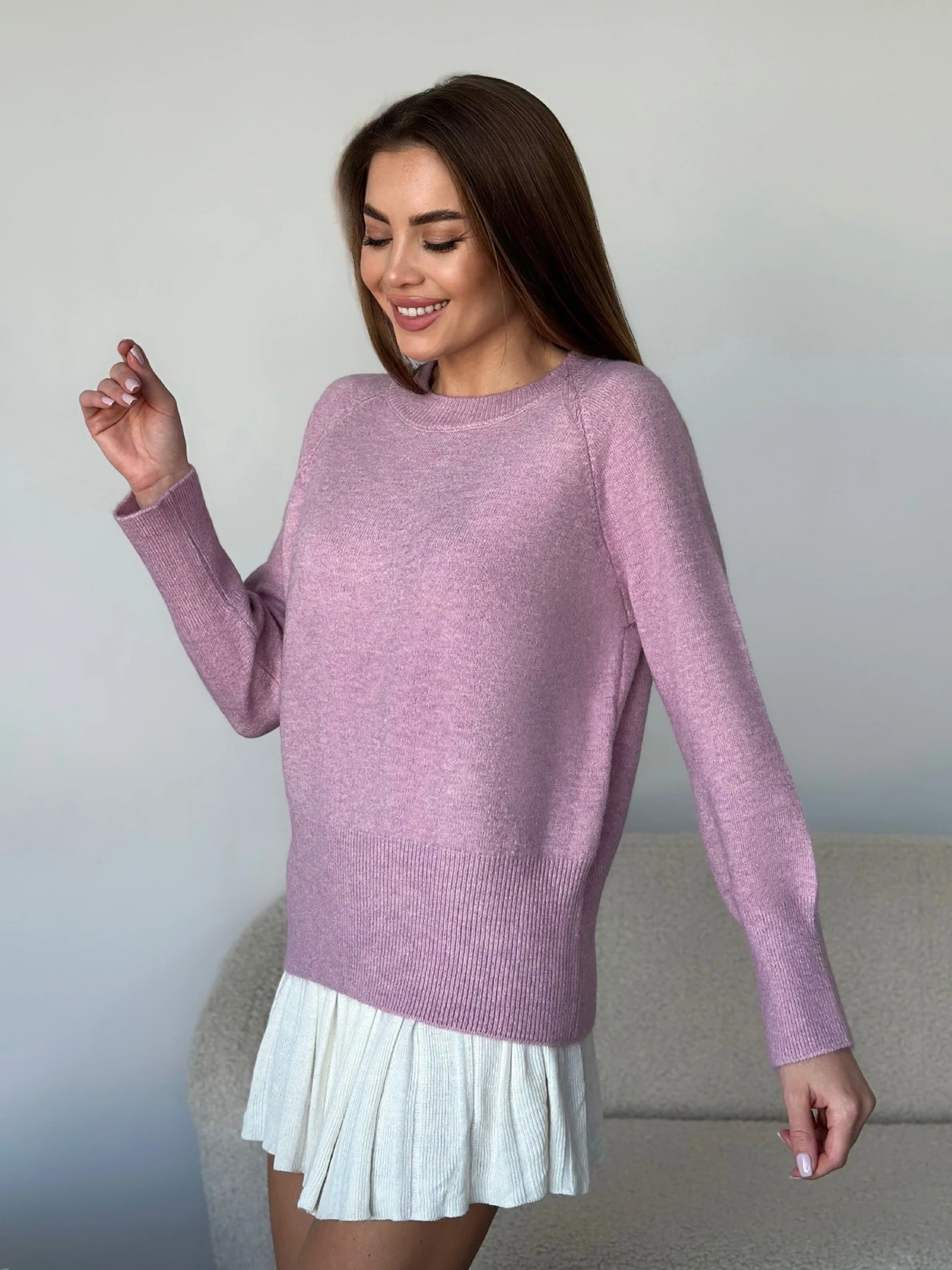 Свитры и кардиганы ISSA Plus модель WN20-567_темно-розовый Свитры и кардиганы ISSA Plus модель WN20-567_темно-розовый Фото