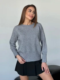 Свитры и кардиганы ISSA Plus модель WN20-567_темно-серый Фото