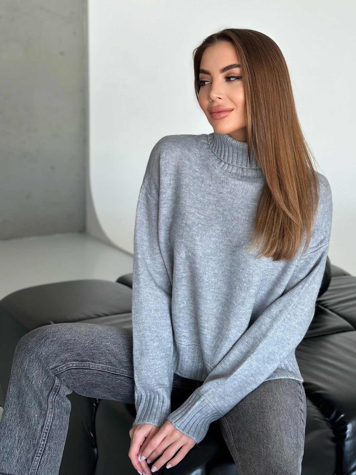 Свитры и кардиганы ISSA Plus модель WN20-568_серый Фото
