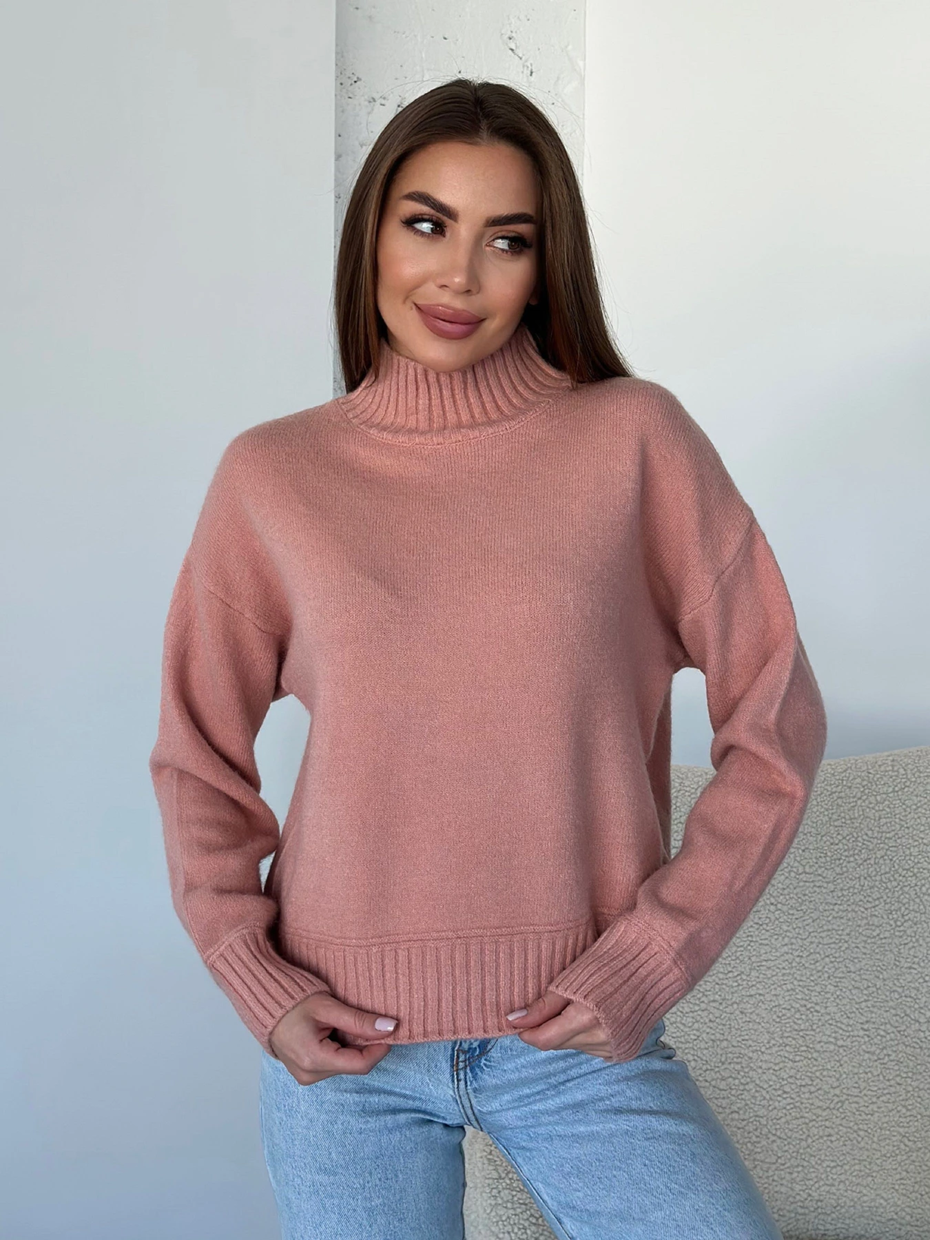 Свитры и кардиганы ISSA Plus модель WN20-569_розовый Фото