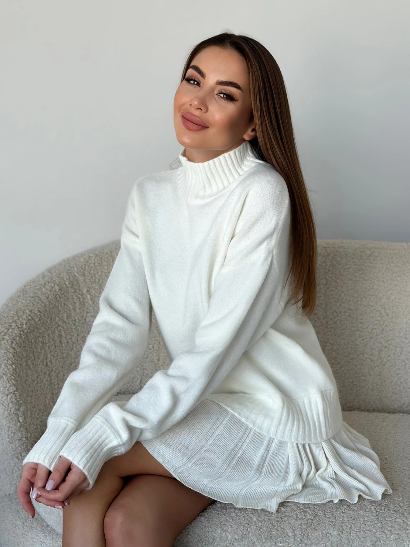 Свитры и кардиганы ISSA Plus модель WN20-569_молочный Фото