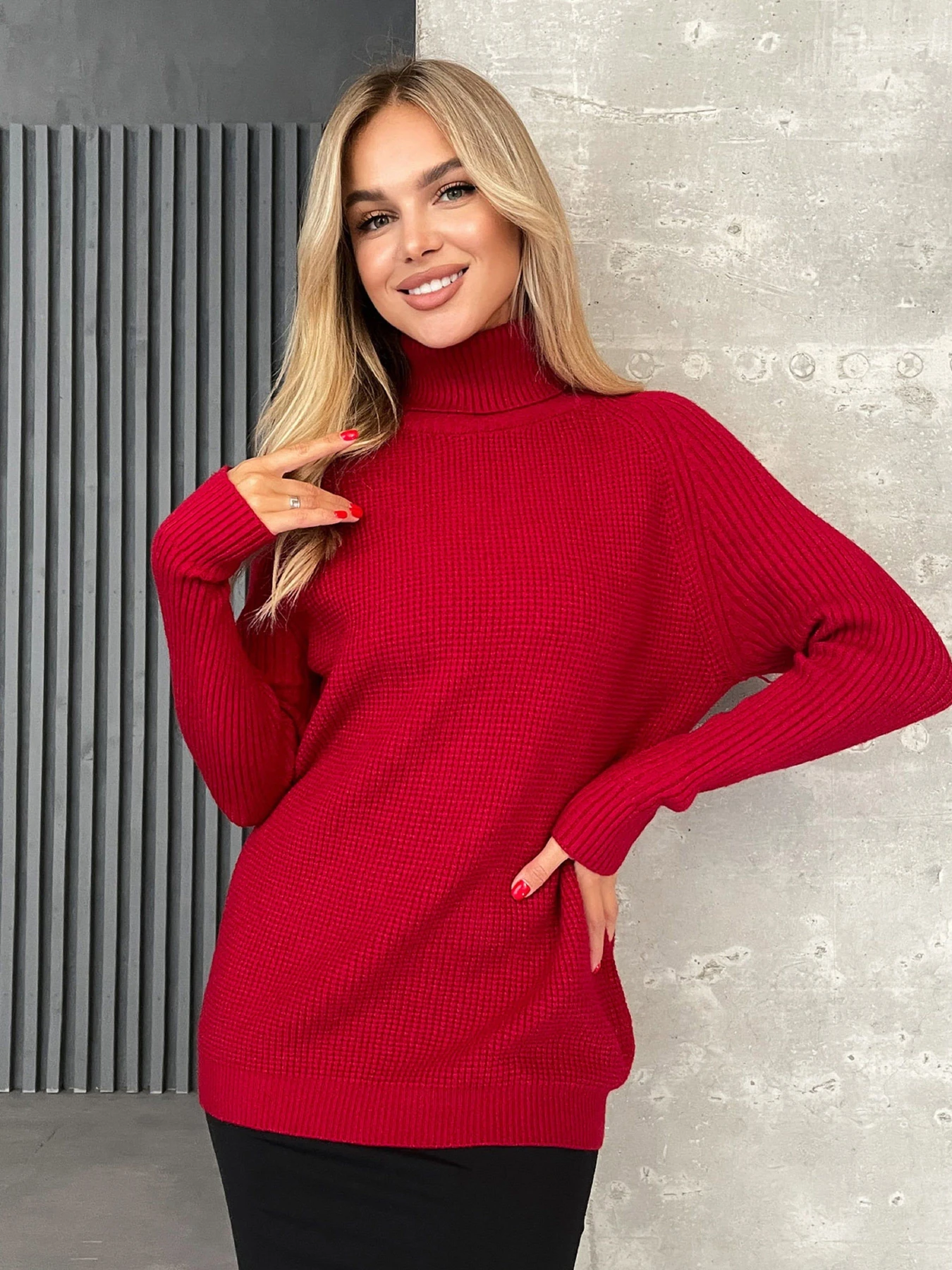 Светри та кардигани ISSA Plus модель WN20-573_красный Фото
