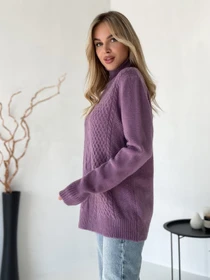 Свитры и кардиганы ISSA Plus модель WN20-574_сиреневый Фото