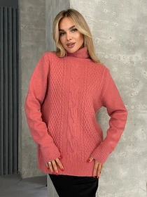 Свитры и кардиганы ISSA Plus модель WN20-574_коралловый Фото