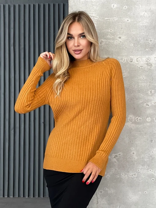 Свитры и кардиганы ISSA Plus модель WN20-576_горчичный Фото