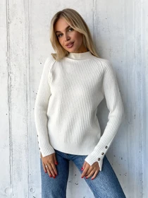 Свитры и кардиганы ISSA Plus модель WN20-578_молочный Фото