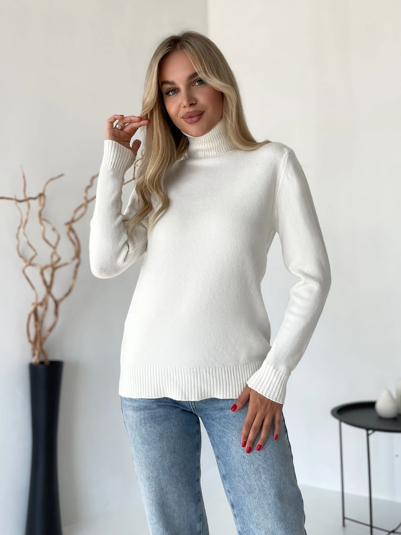 Свитры и кардиганы ISSA Plus модель WN20-579_молочный Фото