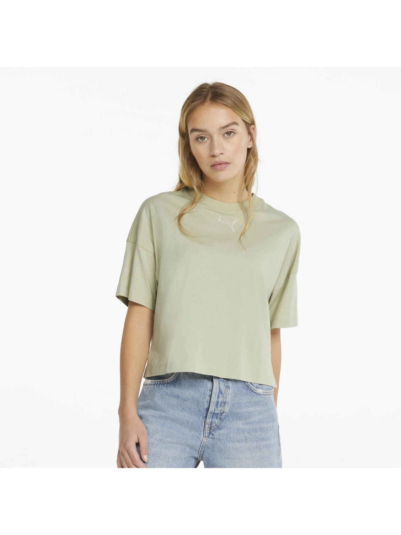 Футболки и поло PUMA Her Cropped Tee модель 847602 Футболки и поло PUMA Her Cropped Tee модель 847602 Фото