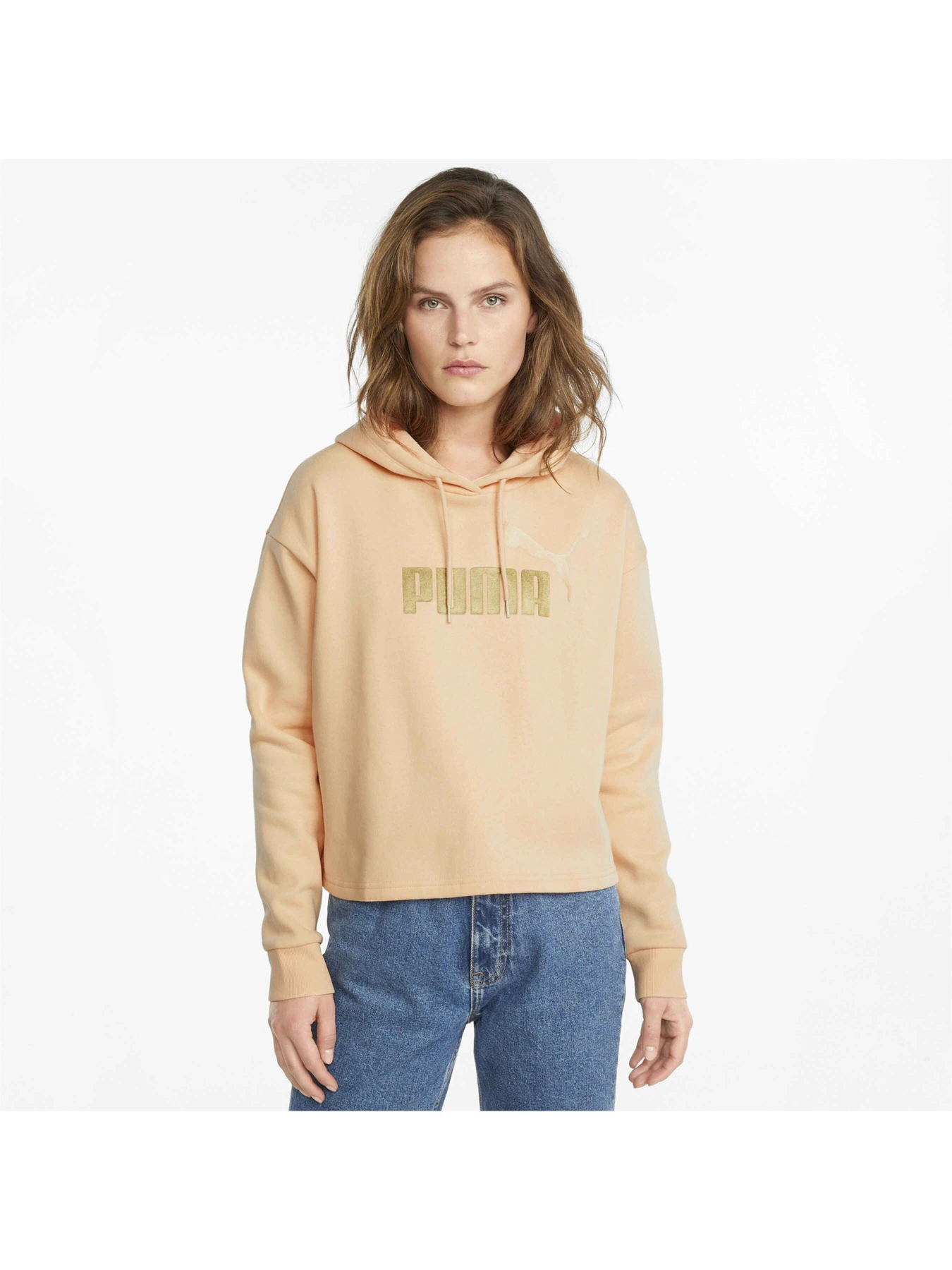Худі та світшоти PUMA Ess+ Cropped Metallic Hoodie модель 586891 Худі та світшоти PUMA Ess+ Cropped Metallic Hoodie модель 586891 Фото