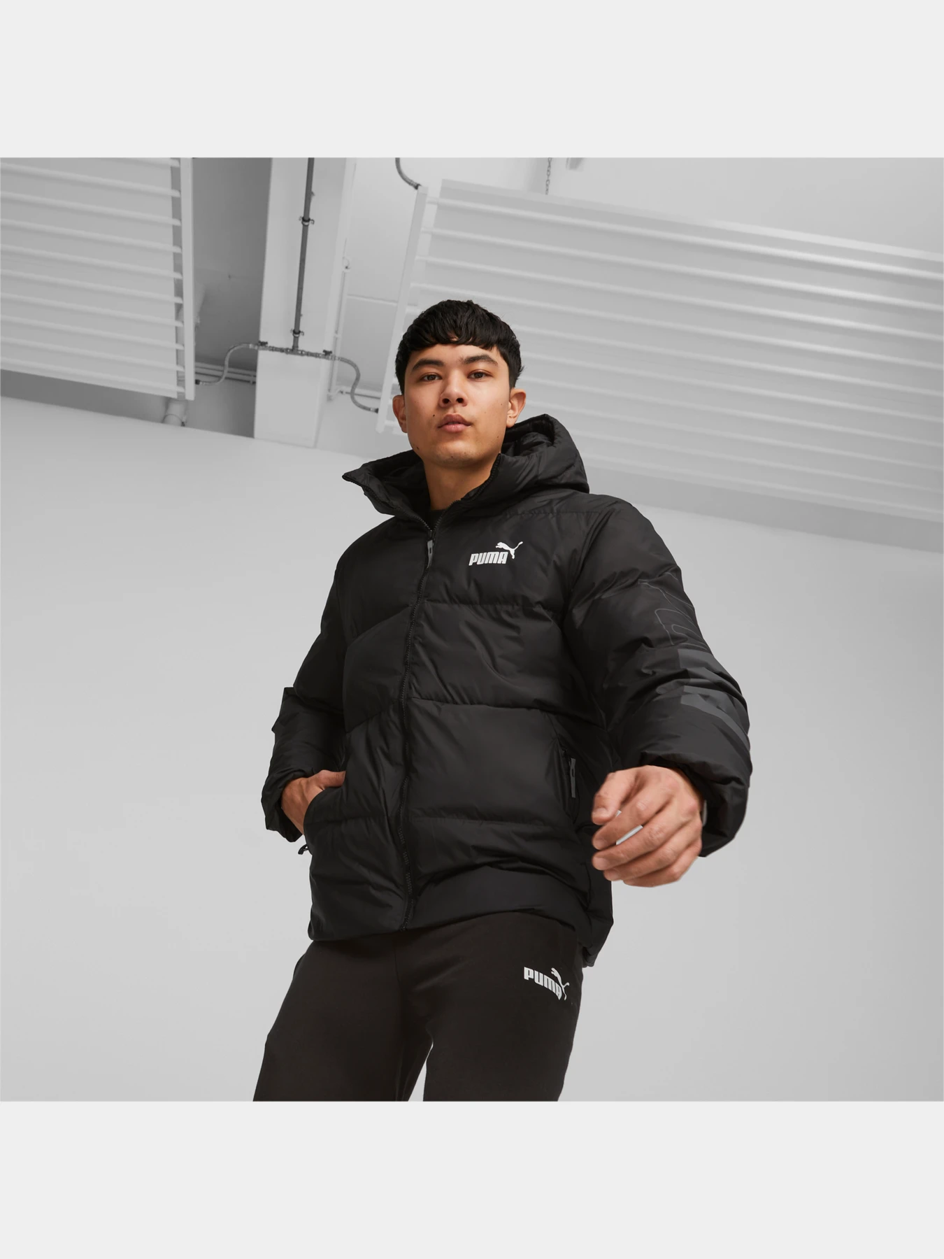 Куртки и дубленки PUMA Power Hooded Jacket модель 675389 Фото