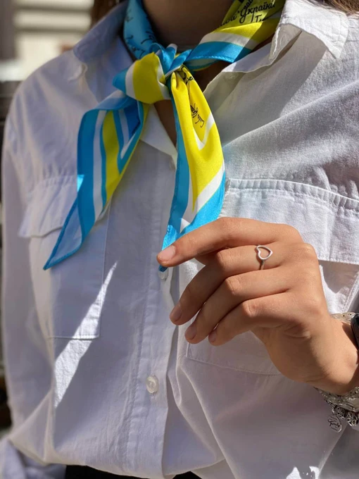MyScarf Хустка колір синій фото 2