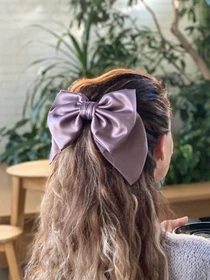 Большой бант, из королевского сатина, роскошный аксессуар для волос от My Scarf MyScarf модель ba_046 Фото