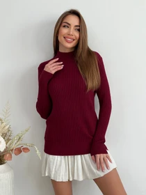 Свитры и кардиганы ISSA Plus модель WN20-583_бордовый Фото
