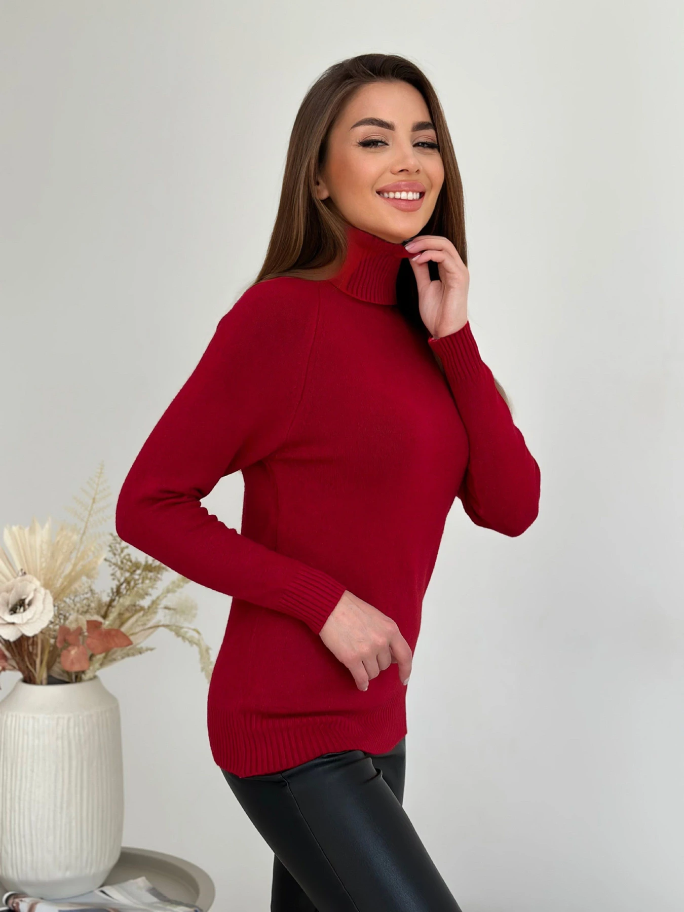 Свитры и кардиганы ISSA Plus модель WN20-581_красный Фото