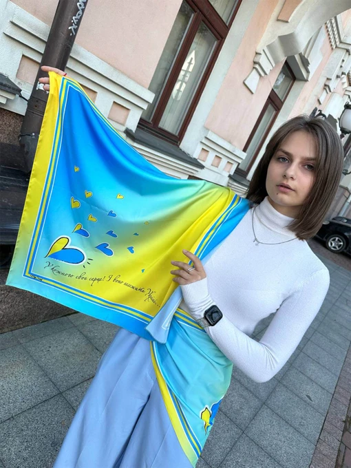 MyScarf Хустка колір блакитний фото 2