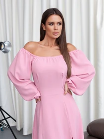 Платья ISSA Plus модель 14382_розовый Фото