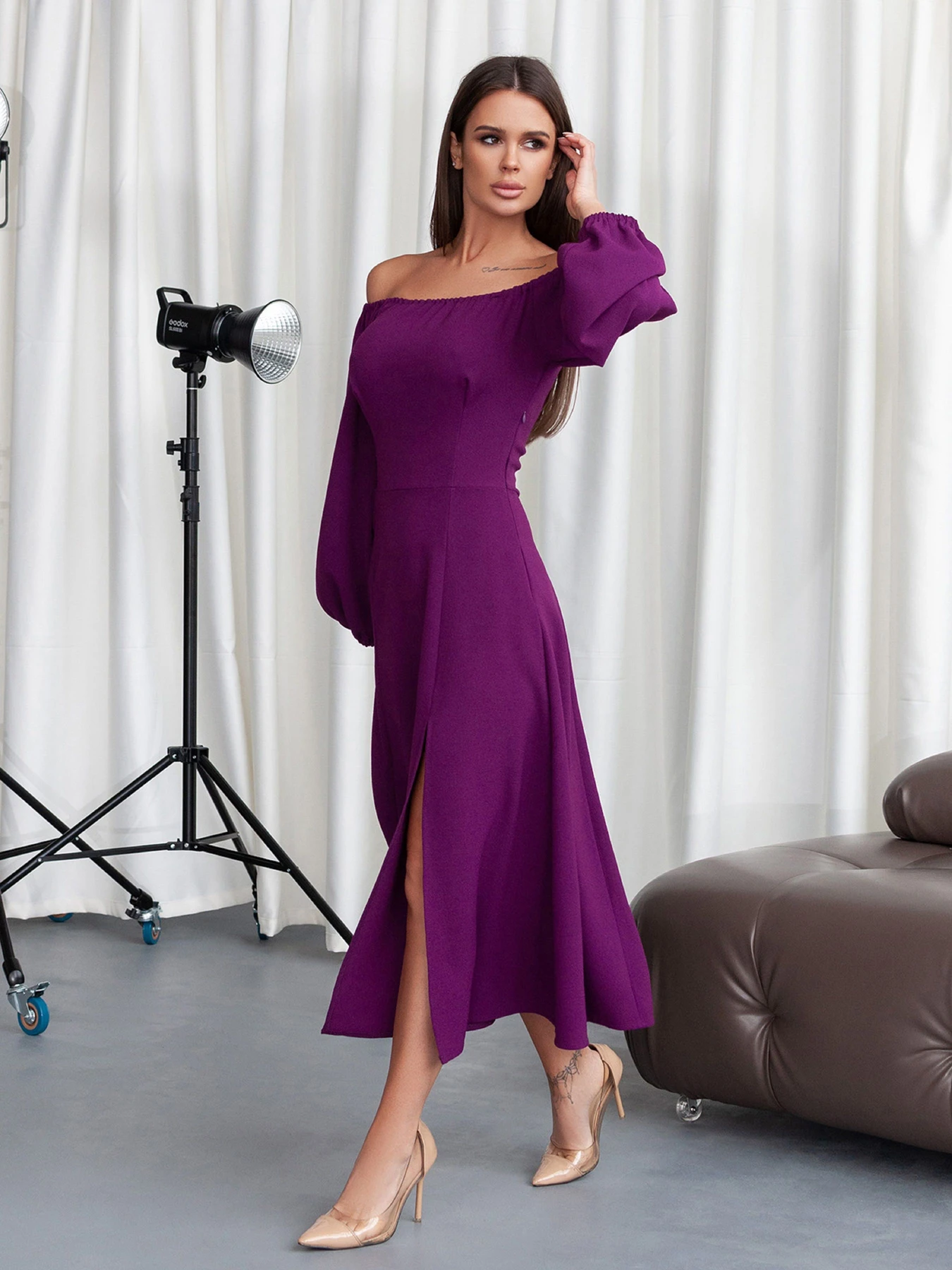 Платья ISSA Plus модель 14382_фиолетовый Платья ISSA Plus модель 14382_фиолетовый Фото