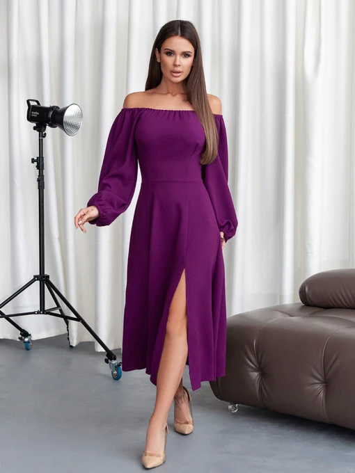 Платья ISSA Plus модель 14382_фиолетовый Фото