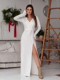 Сукні ISSA Plus модель 14418_молочный Фото