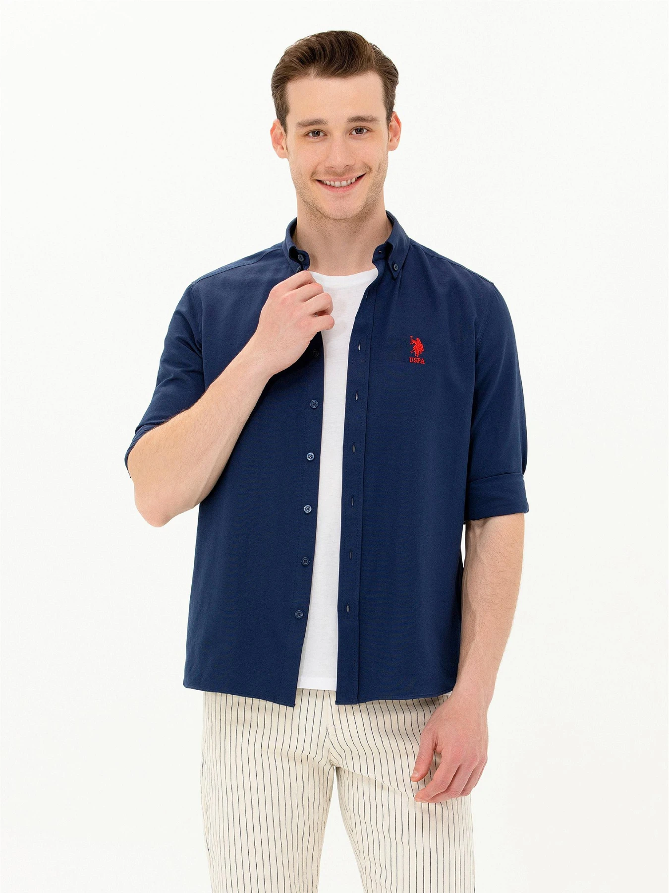 Рубашки US Polo модель USPAINT.1570750.VR033 Фото