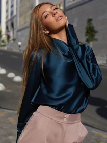 Рубашки Jadone Fashion модель Bluza_Kamilla_izumrud Фото