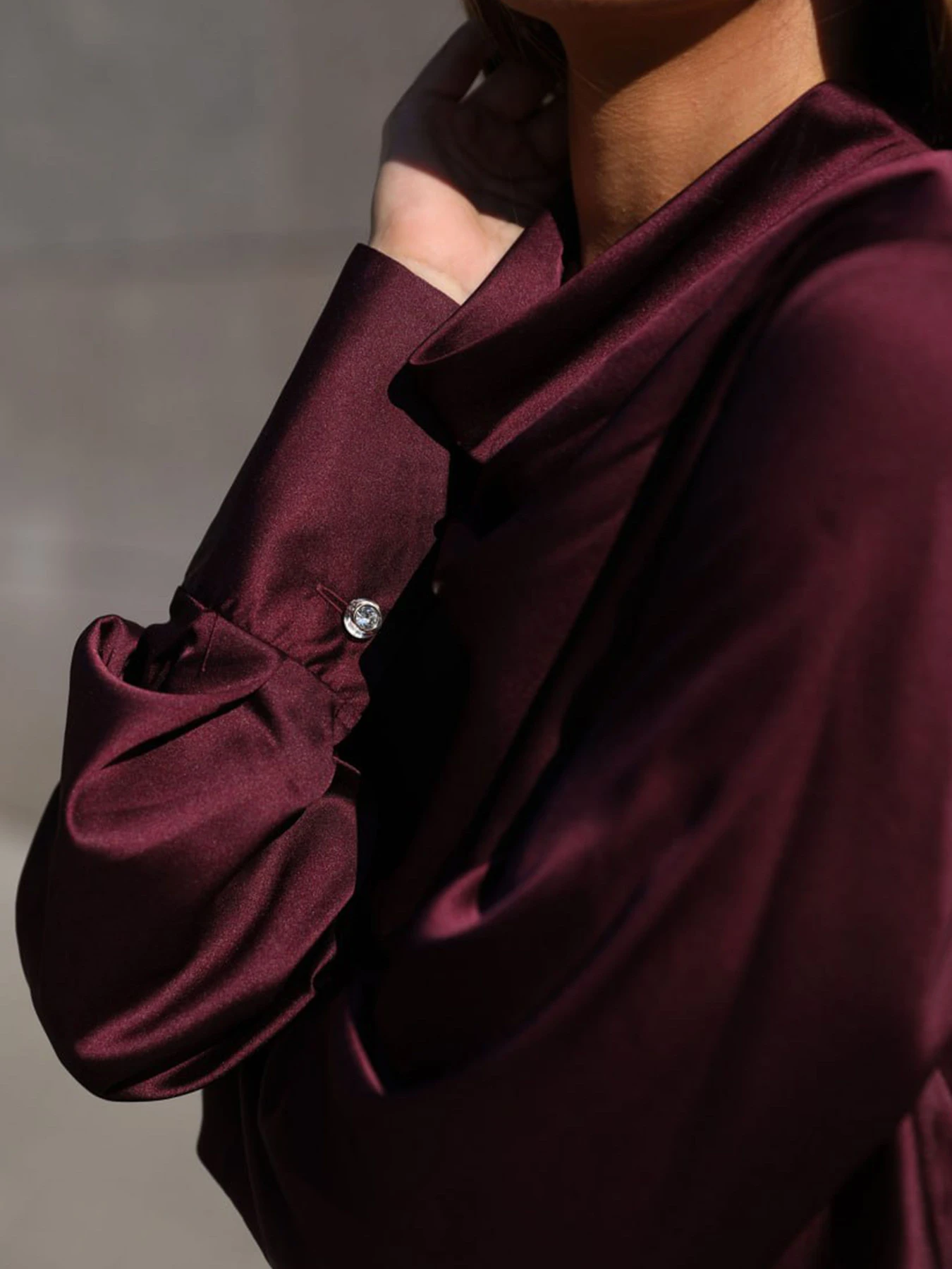 Рубашки Jadone Fashion модель Bluza_Kamilla_marsala Фото