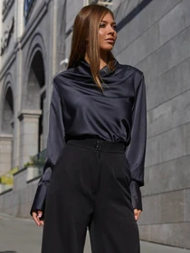 Рубашки Jadone Fashion модель Bluza_Kamilla_black Фото