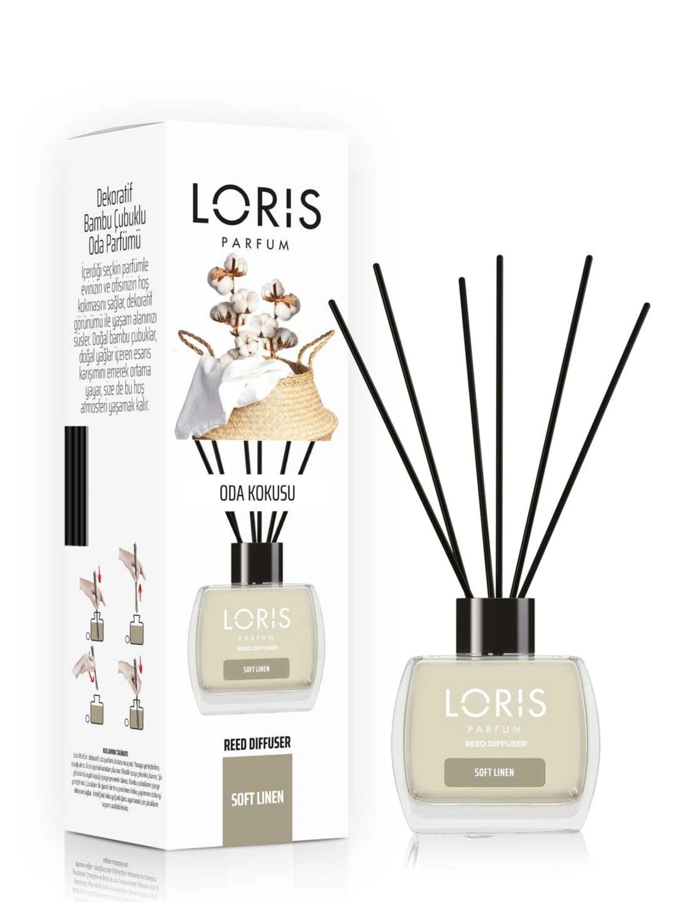 Аромадифузор Бавовна з чорними паличками Loris parfum модель 400077 Аромадифузор Бавовна з чорними паличками Loris parfum модель 400077 Фото