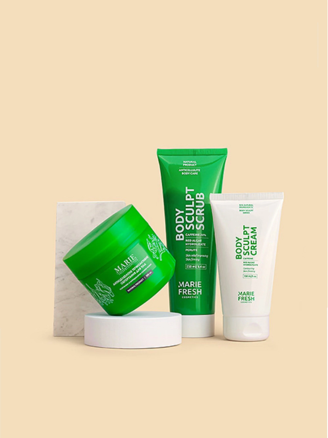 Антицеллюлитный набор для тела Anti-cellulite Body Set MARIE FRESH Cosmetics модель ack-3-3 Антицеллюлитный набор для тела Anti-cellulite Body Set MARIE FRESH Cosmetics модель ack-3-3 Фото