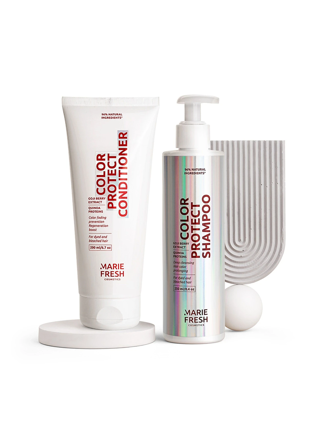 Набор шампунь и кондиционер для окрашеных волос MARIE FRESH Cosmetics модель cpk-1-3 Набор шампунь и кондиционер для окрашеных волос MARIE FRESH Cosmetics модель cpk-1-3 Фото