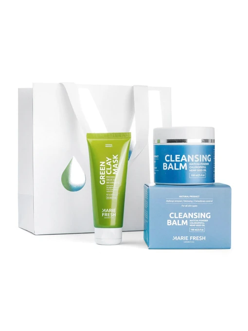 Подарочный набор Green Clay Power для успокоения кожи лица MARIE FRESH Cosmetics модель gcp-1-2-1 Фото