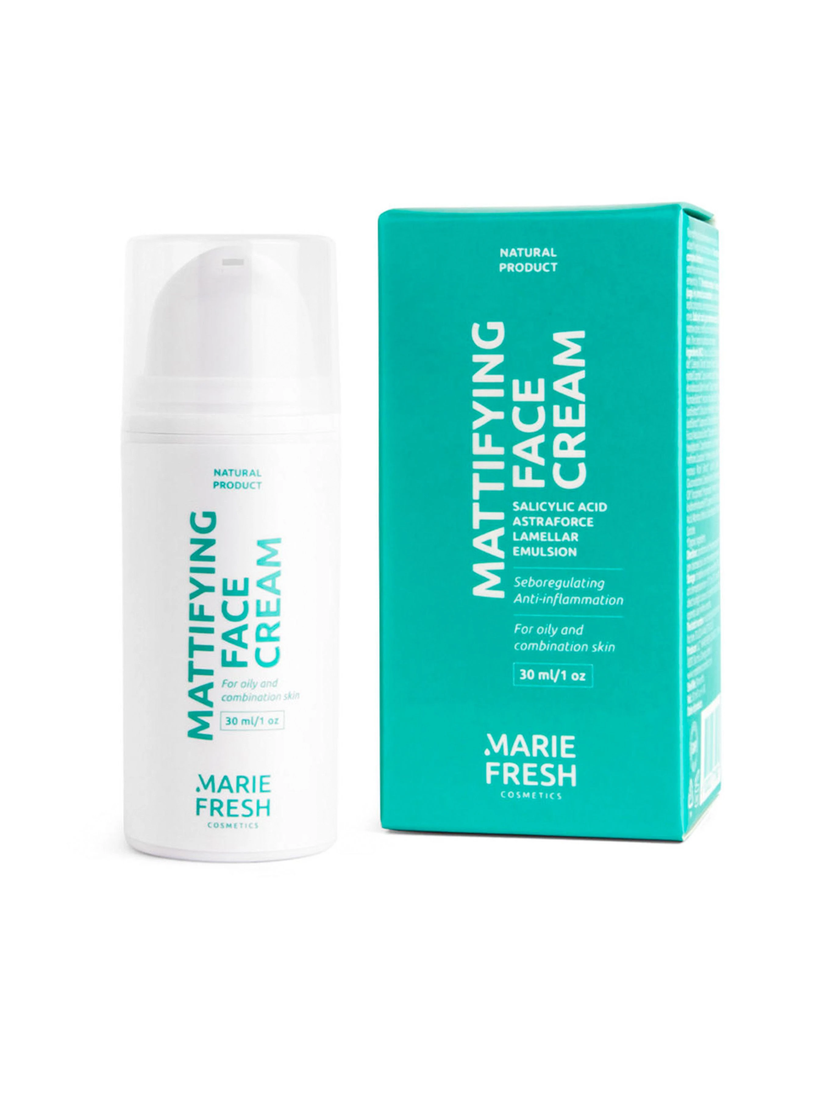 Матувальний крем для жирної і комбінованої шкіри обличчя MARIE FRESH Cosmetics