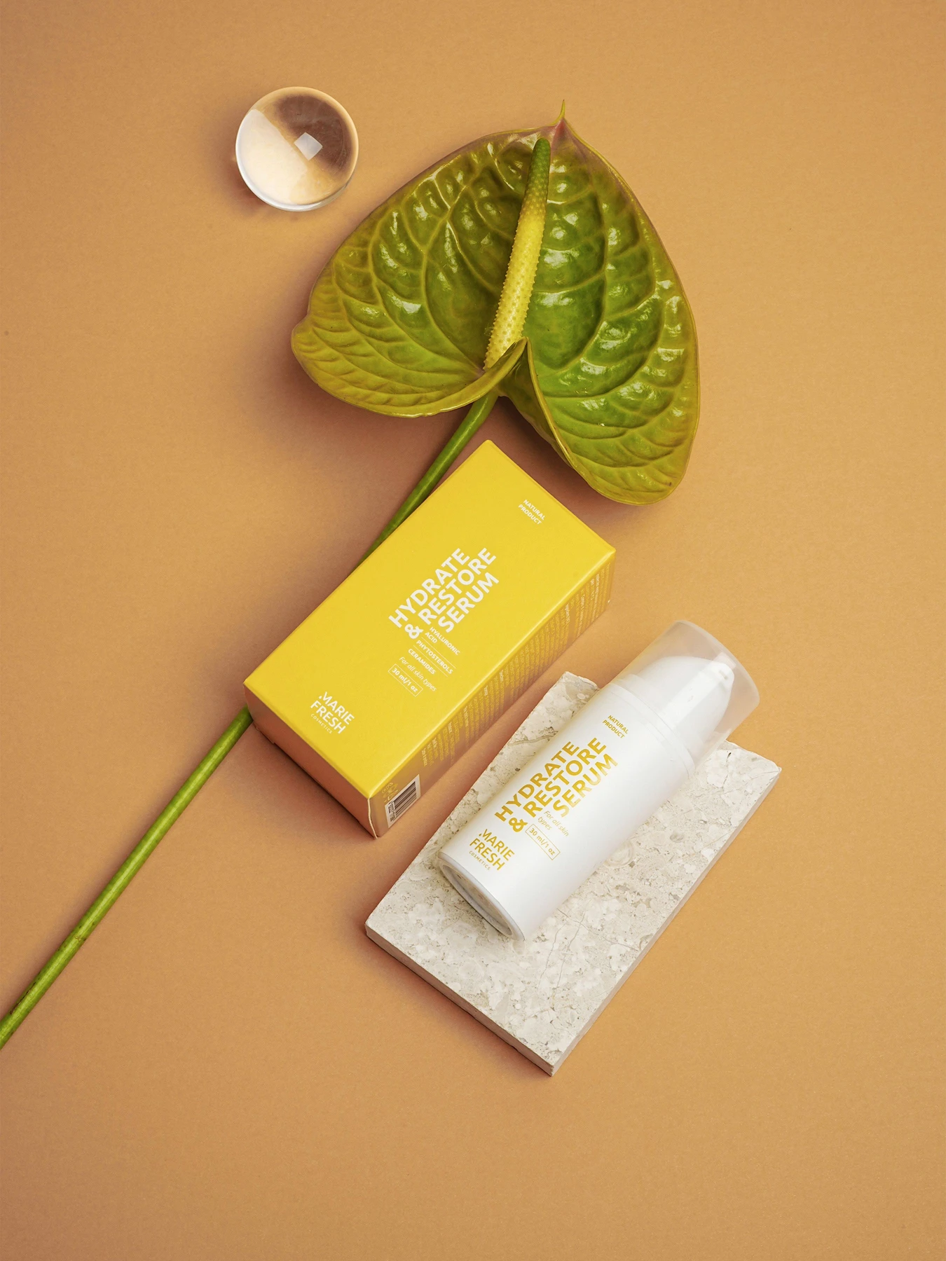 Увлажняющая сыворотка для лица с церамидамами и протеинами пшеницы MARIE FRESH Cosmetics модель shr-2-30 Увлажняющая сыворотка для лица с церамидамами и протеинами пшеницы MARIE FRESH Cosmetics модель shr-2-30 Фото