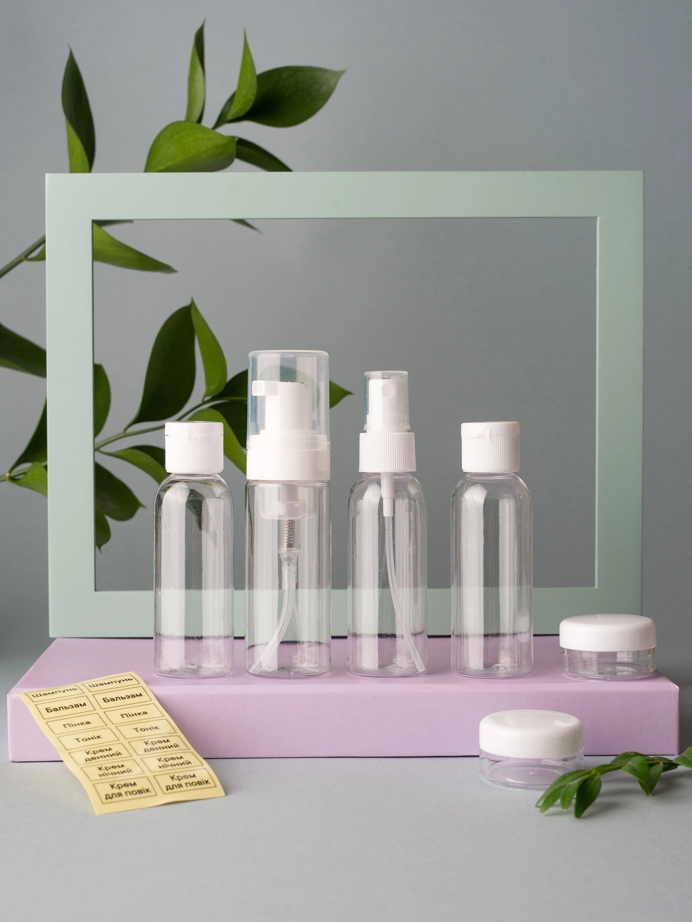 Дорожный набор из 6 емкостей MARIE FRESH Cosmetics модель trs-1-9 Фото