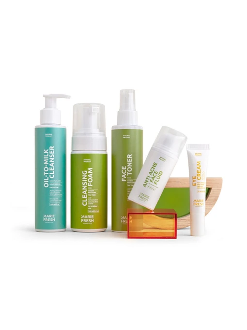 Комплексный уход за молодой проблемной кожей с пенкой MARIE FRESH Cosmetics модель ypss-f-2-5-3 Фото