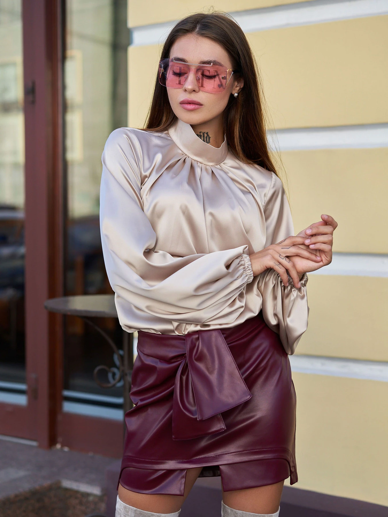 Рубашки Jadone Fashion модель Grande_bej Фото
