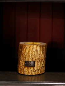 Интерьерная свеча в дереве с фактурной корой WOOD MOOD модель 1122300000 Фото