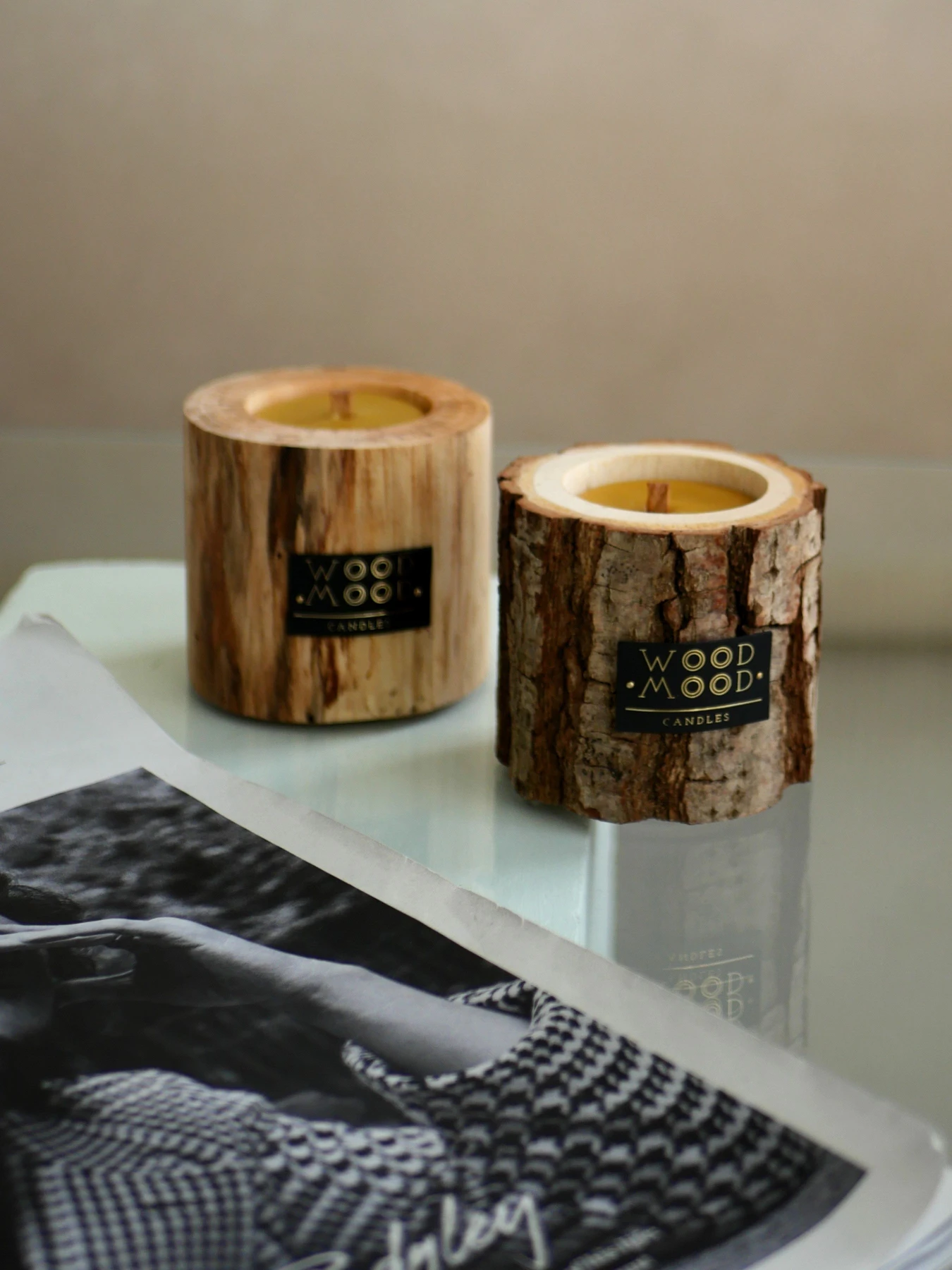 Дерев'яна інтер'єрна свічка з неповторним візерунком на дереві WOOD MOOD модель 1511100000 Дерев'яна інтер'єрна свічка з неповторним візерунком на дереві WOOD MOOD модель 1511100000 Фото