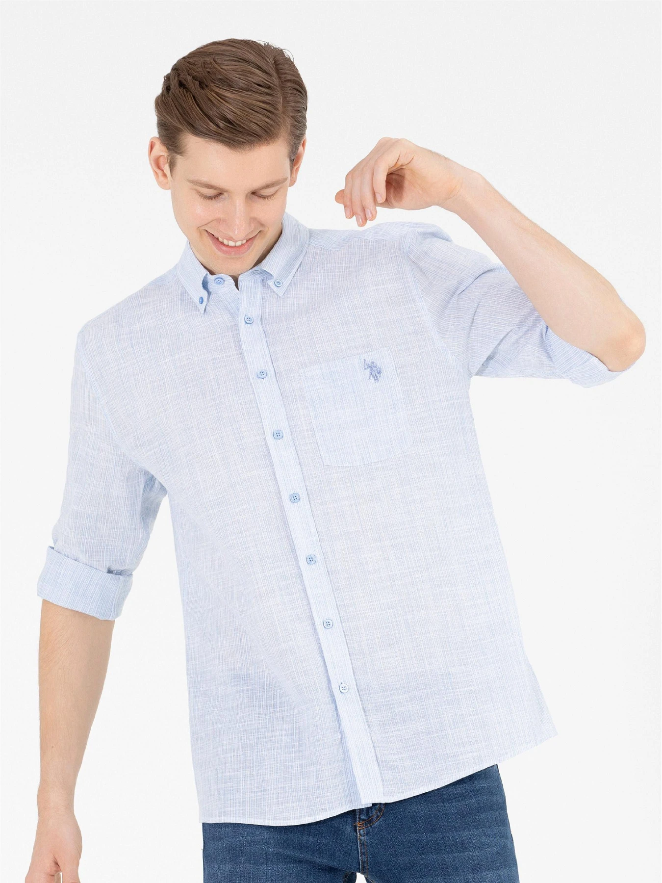 Рубашки US Polo модель G081GL004.000.1575234.VR036 Фото