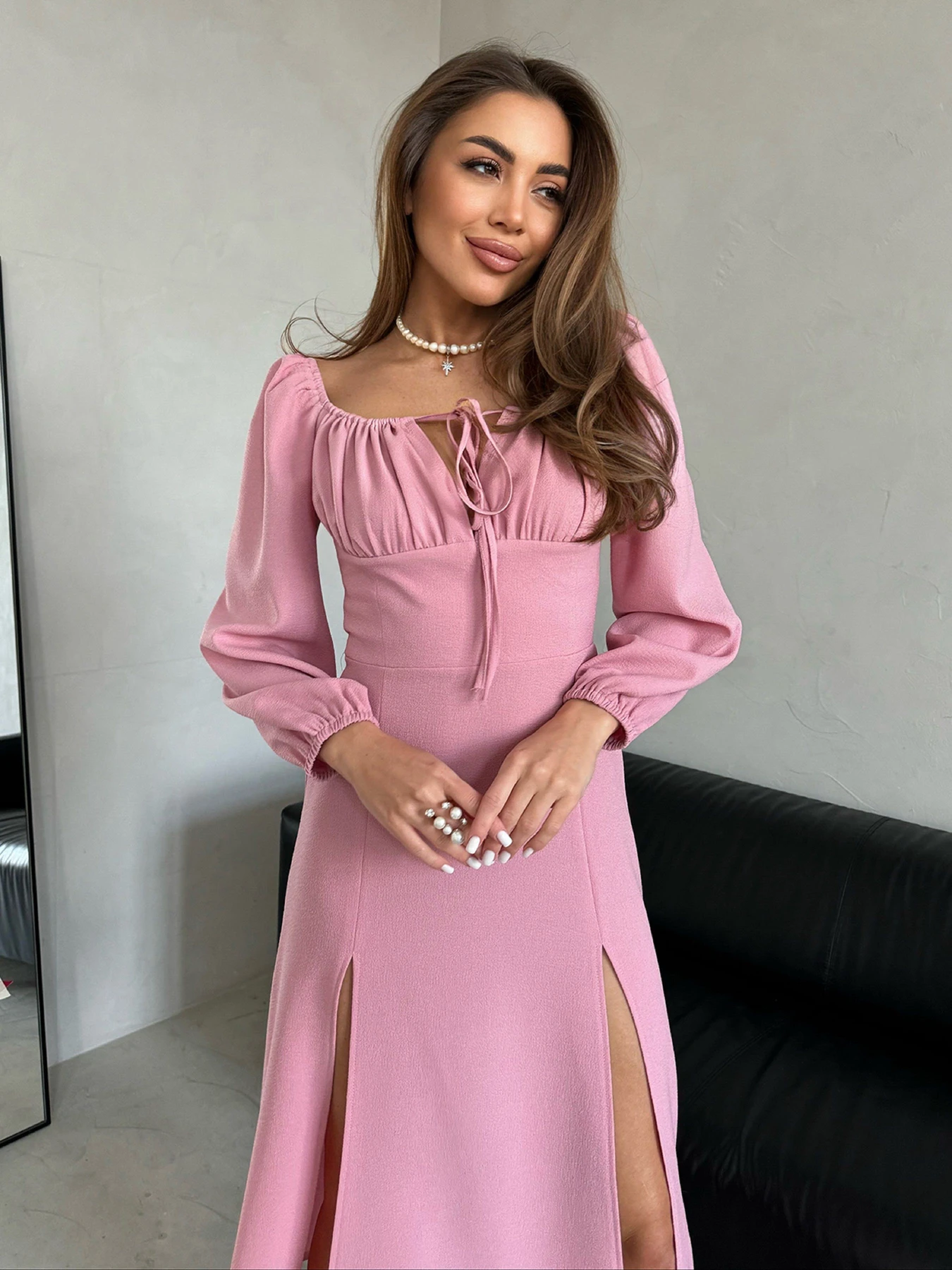 Платья ISSA Plus модель 14447_розовый Платья ISSA Plus модель 14447_розовый Фото
