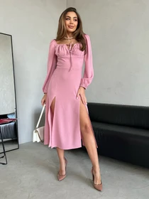 Платья ISSA Plus модель 14447_розовый Фото
