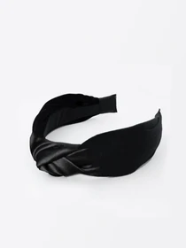 Обруч для волосся MyScarf чорний one size атлас без сітки MyScarf модель mp19616112 Фото