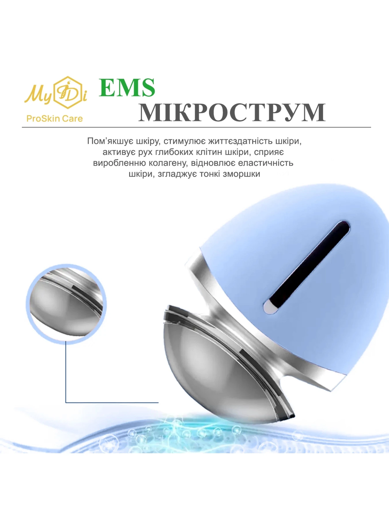 Электрощетка для умывания лица с EMS MyIDi модель A00013my Электрощетка для умывания лица с EMS MyIDi модель A00013my Фото