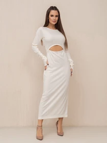 Сукні ISSA Plus модель 14438_молочный Фото