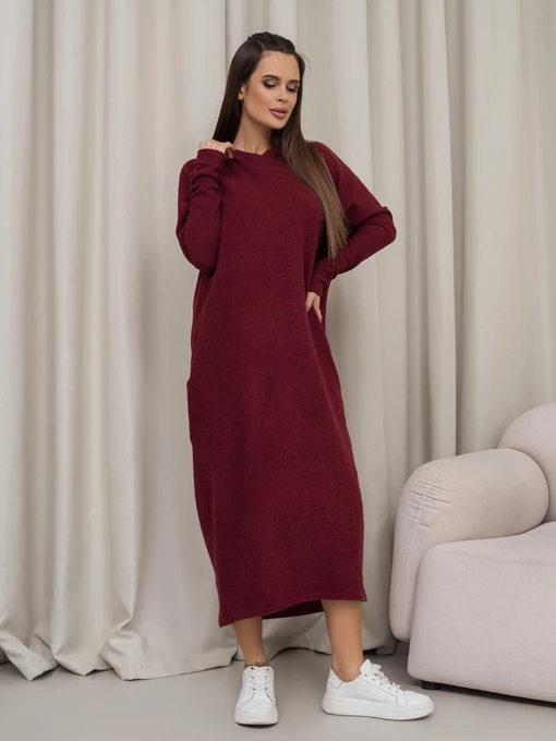 Платья ISSA Plus модель 14366_бордовый Фото